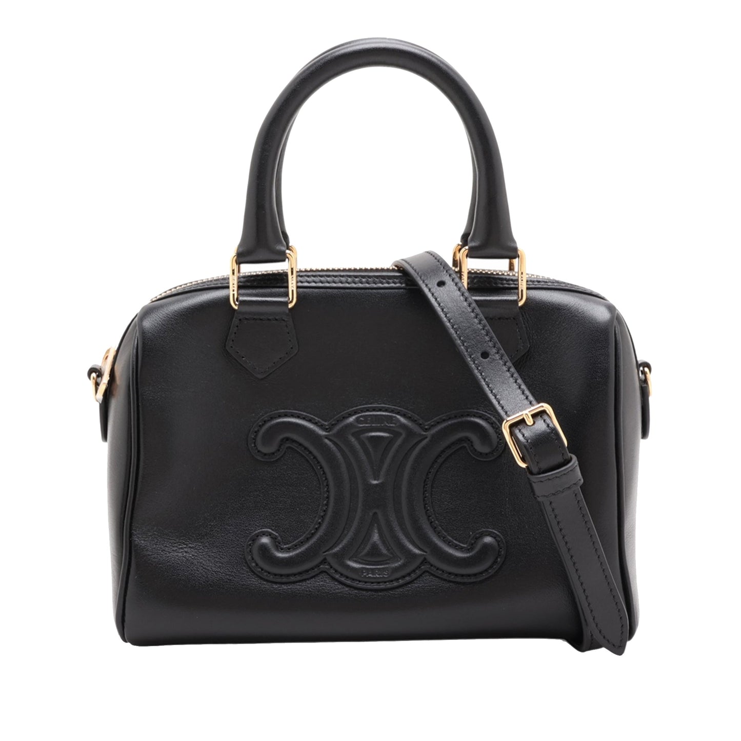 Celine Smooth Calfskin Cuir Triomphe Satchel