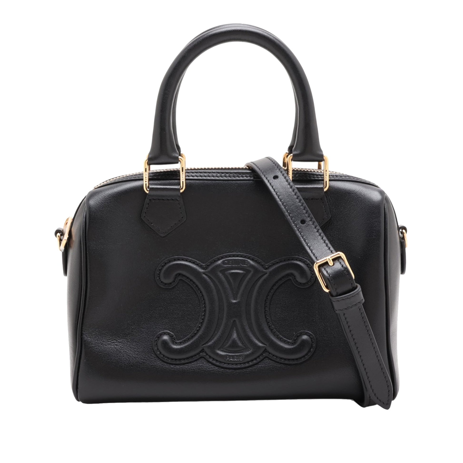 Celine Smooth Calfskin Cuir Triomphe Satchel