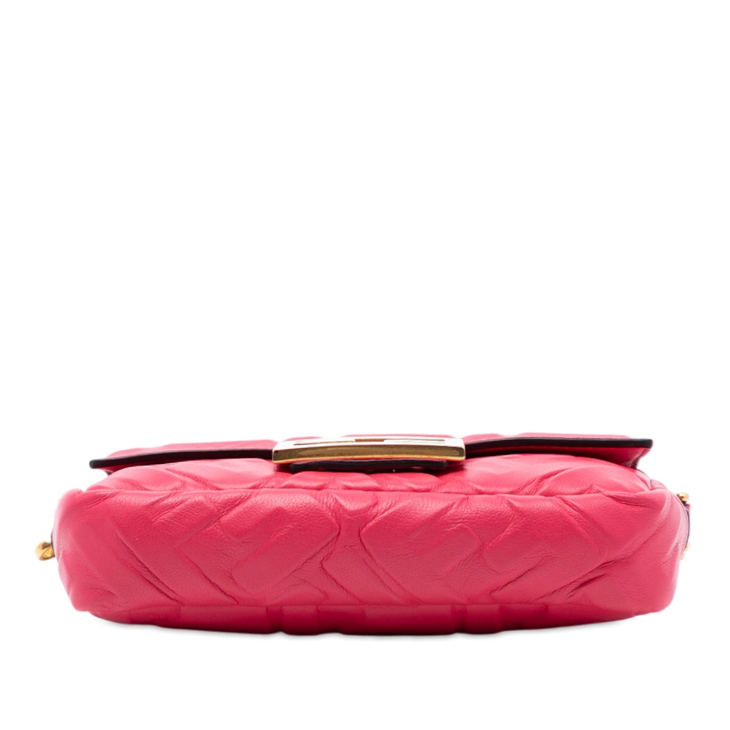 Fendi Mini Zucca Embossed Leather Baguette Satchel