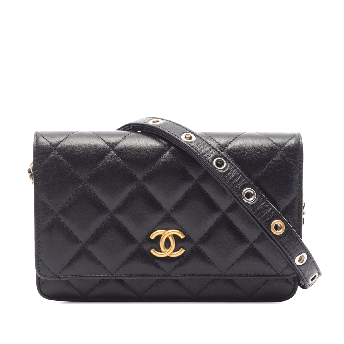 Chanel Quilted Goatskin Punk Essentials Wallet On Chain