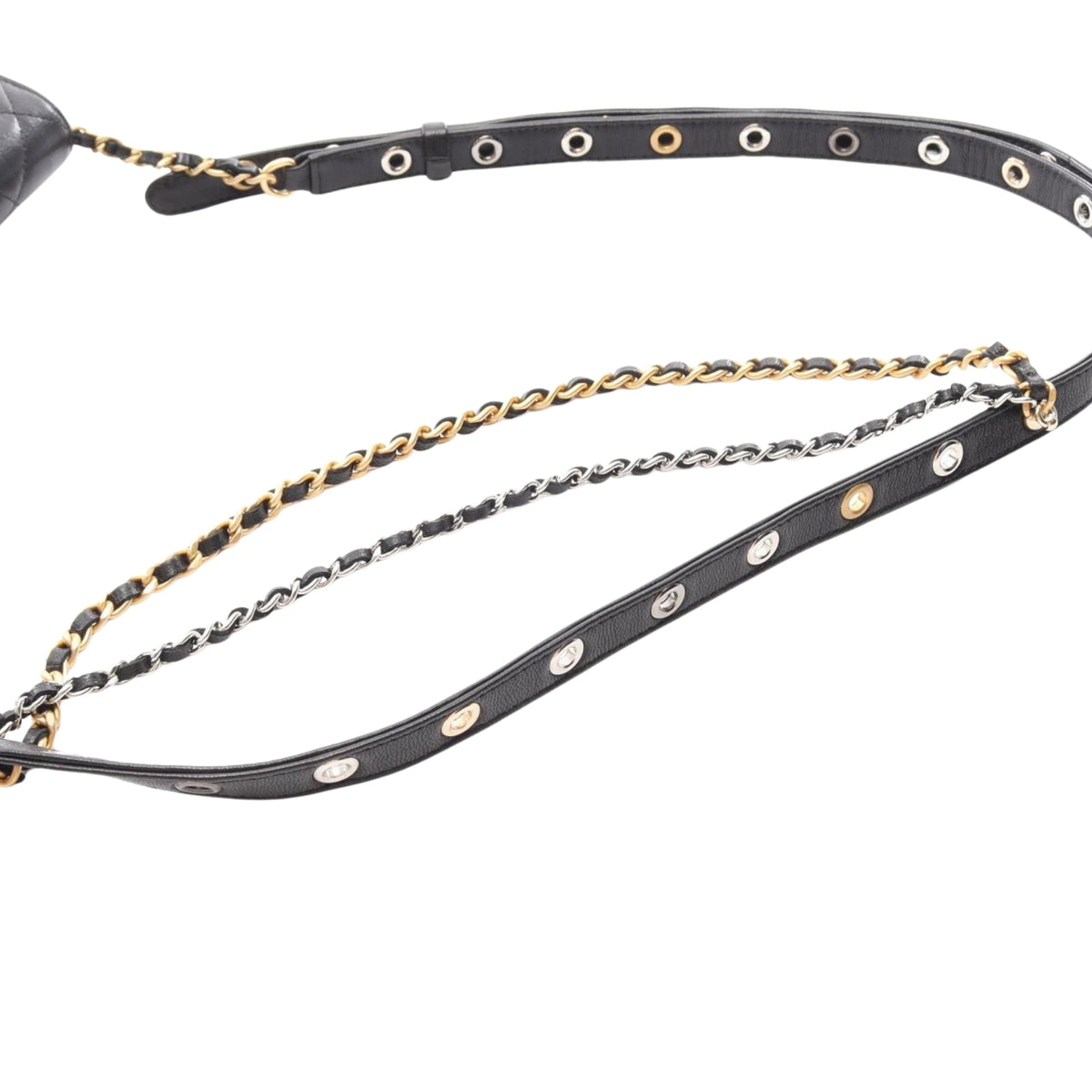 Chanel Quilted Goatskin Punk Essentials Wallet On Chain