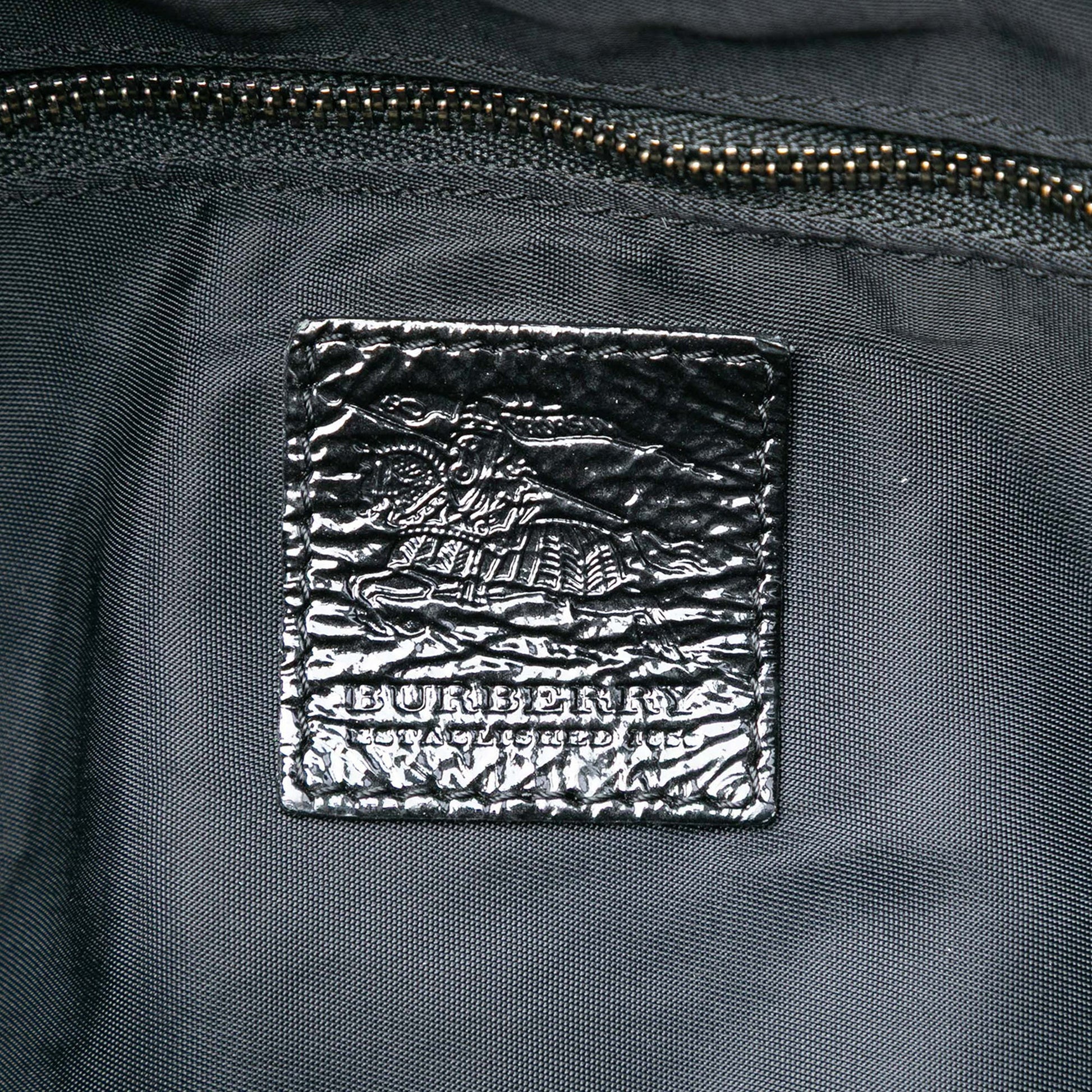 Burberry Medium Beat Check Nylon Lowry Satchel