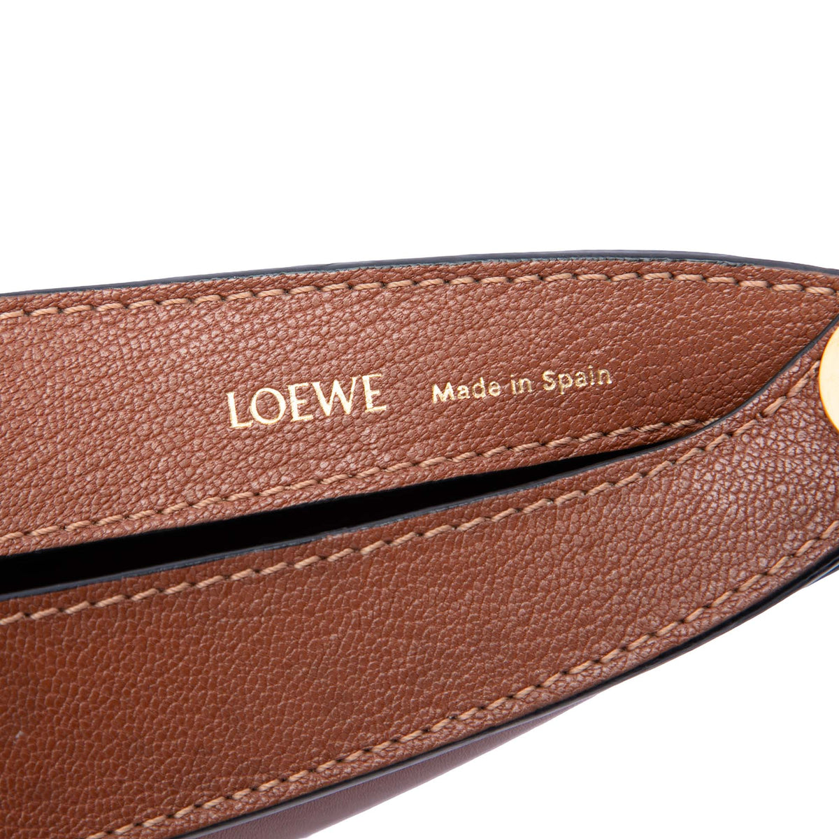 LOEWE Small Leather Luna Hobo — Brown