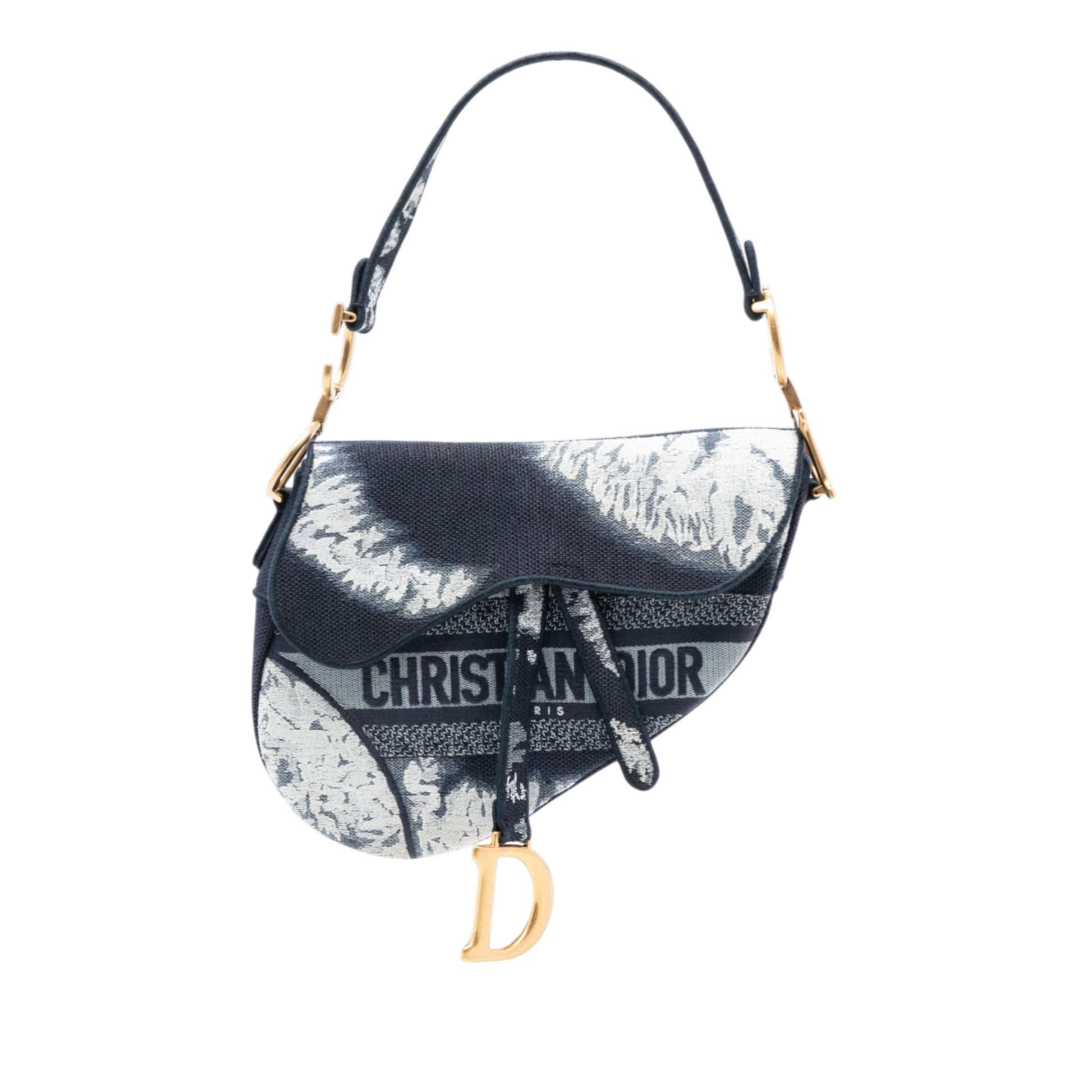 Canvas Embroidered Tie Dye Saddle Bag