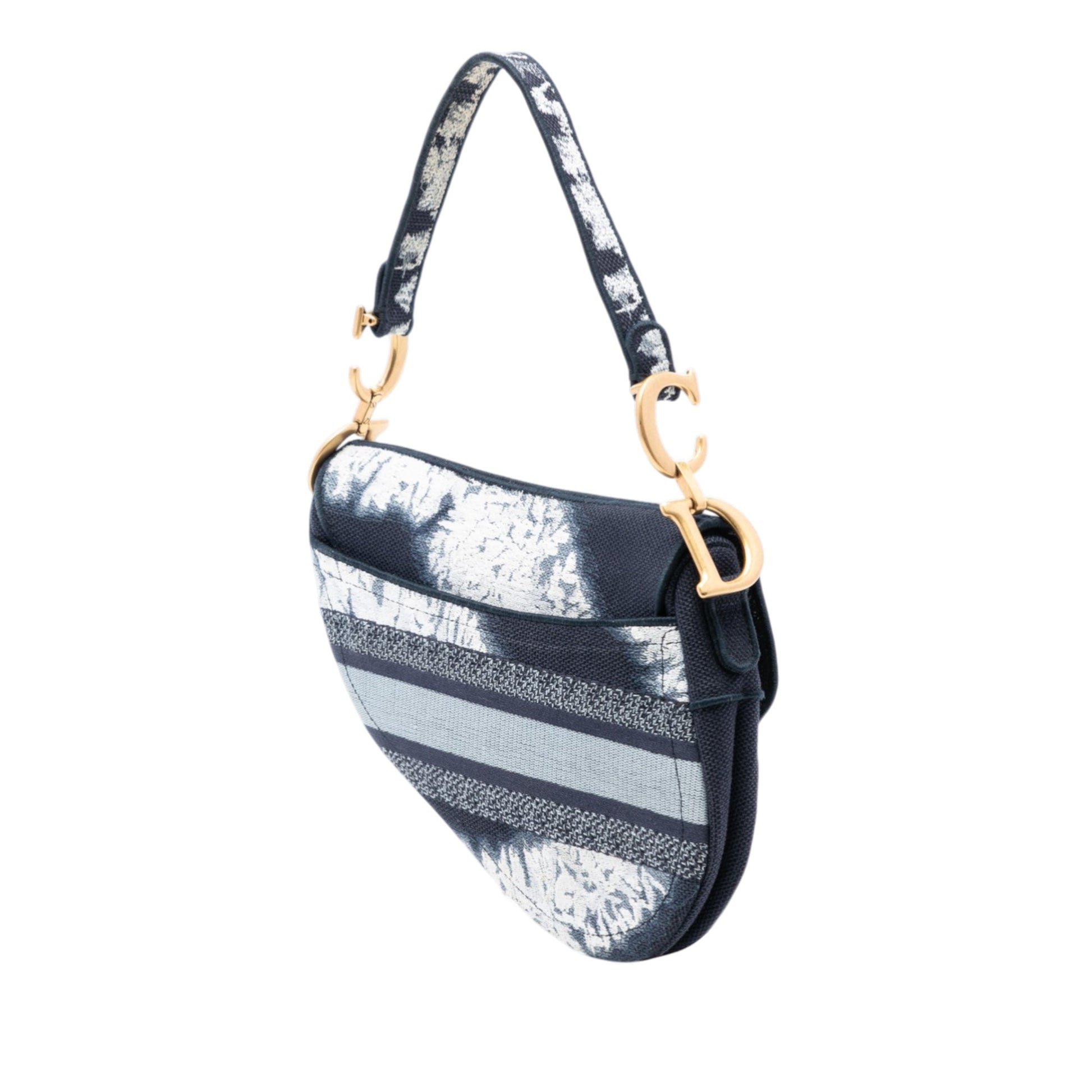 Canvas Embroidered Tie Dye Saddle Bag