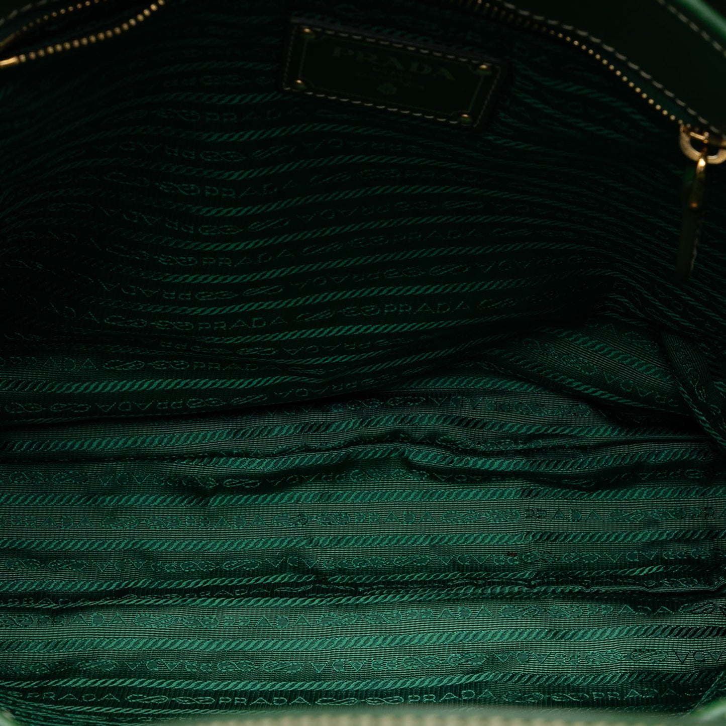 Prada Saffiano Trimmed Tessuto Logo Plate Convertible Tote