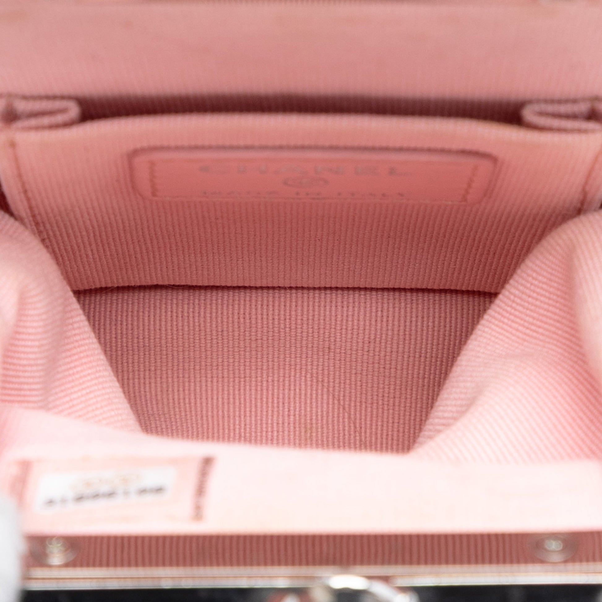 Chanel CC Quilted Acrylic and Lambskin Evening Clutch With Chain