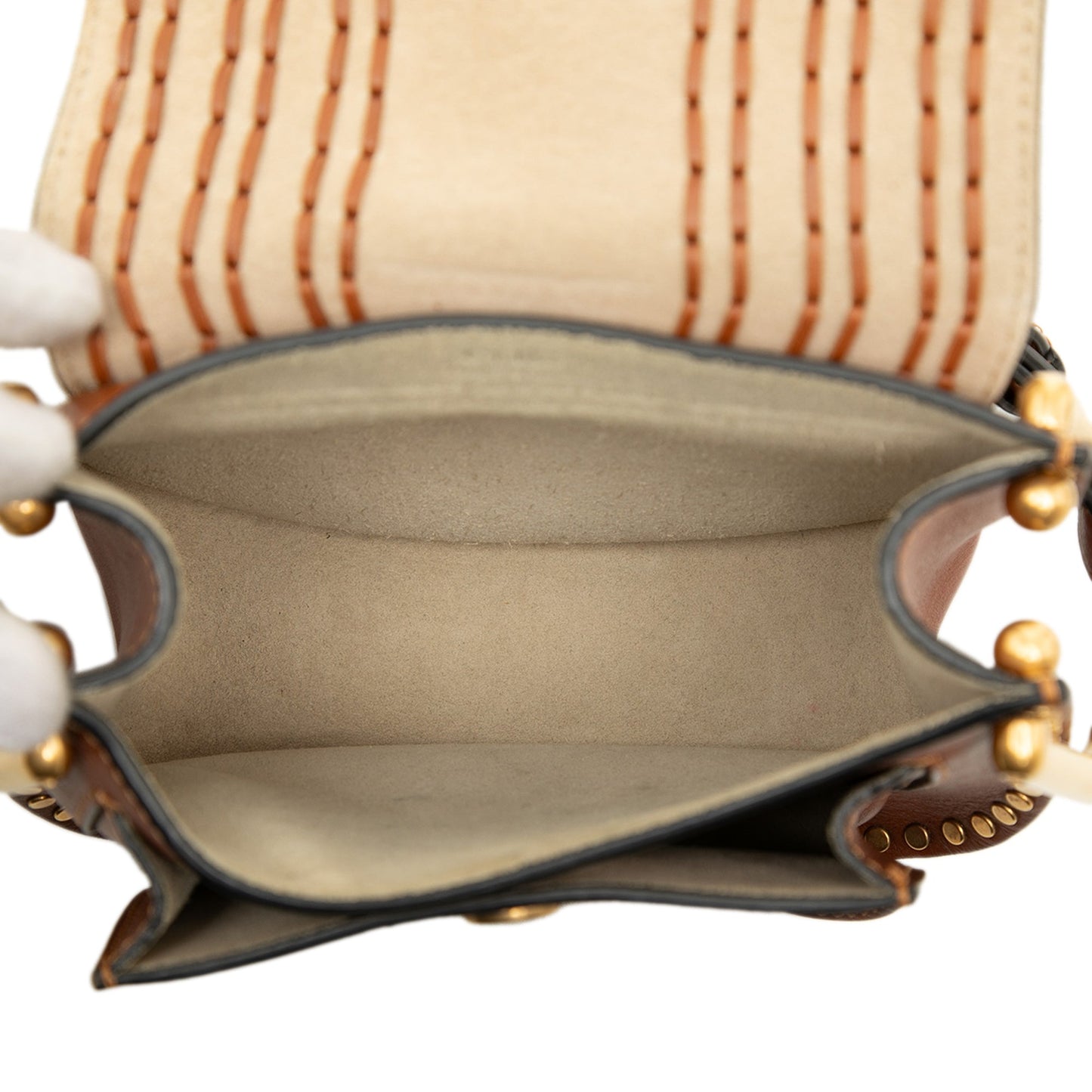 Chloé Small Leather Braided Hudson Crossbody