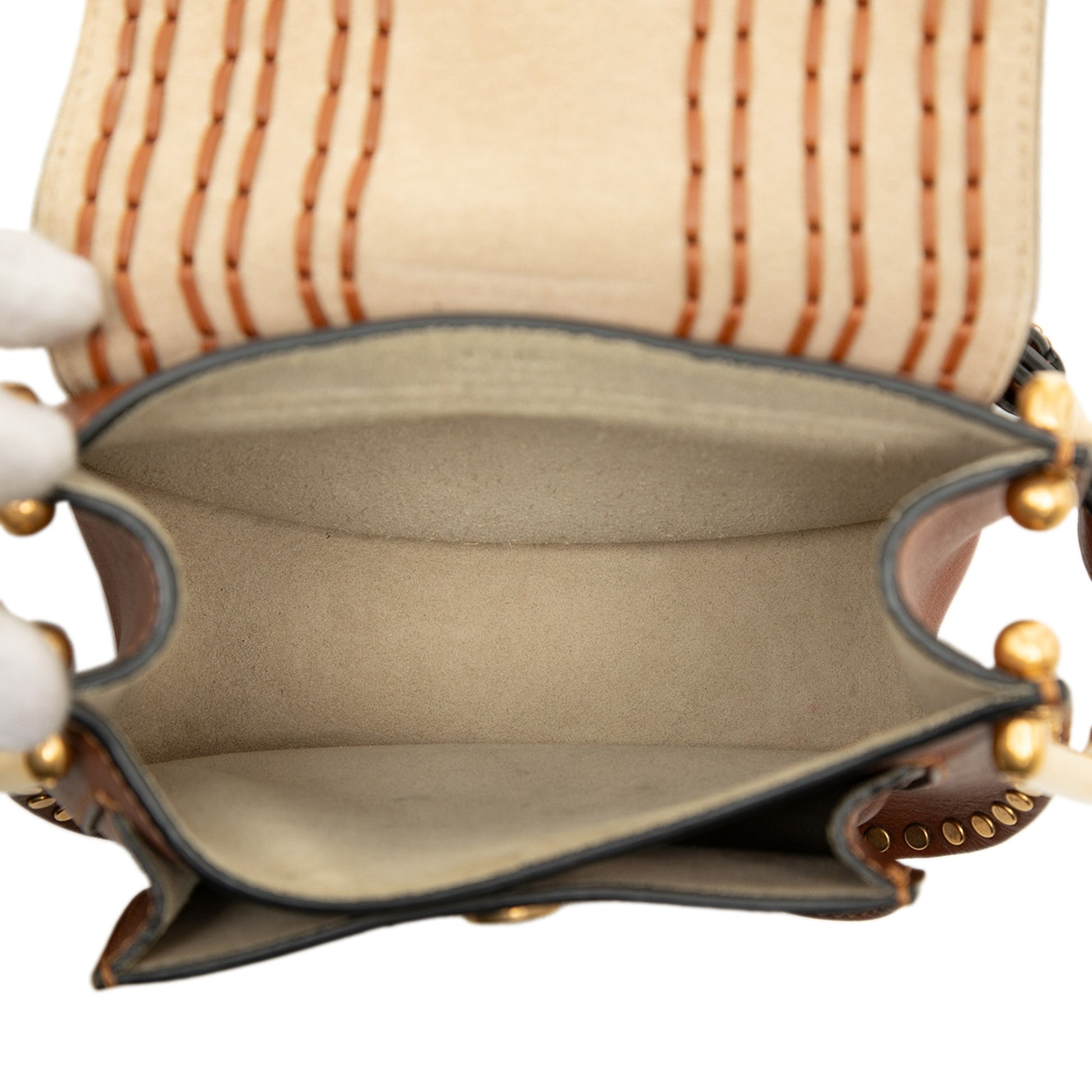 Chloé Small Leather Braided Hudson Crossbody