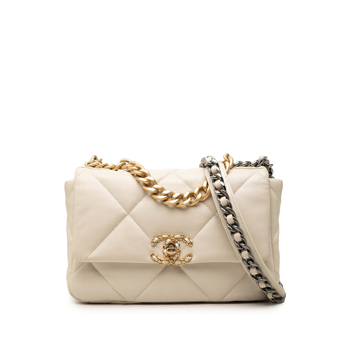 Chanel Medium Lambskin 19 Flap — Brown