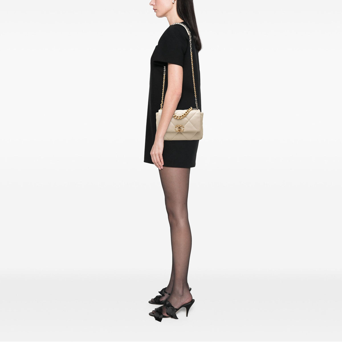 Chanel Medium Lambskin 19 Flap — Brown