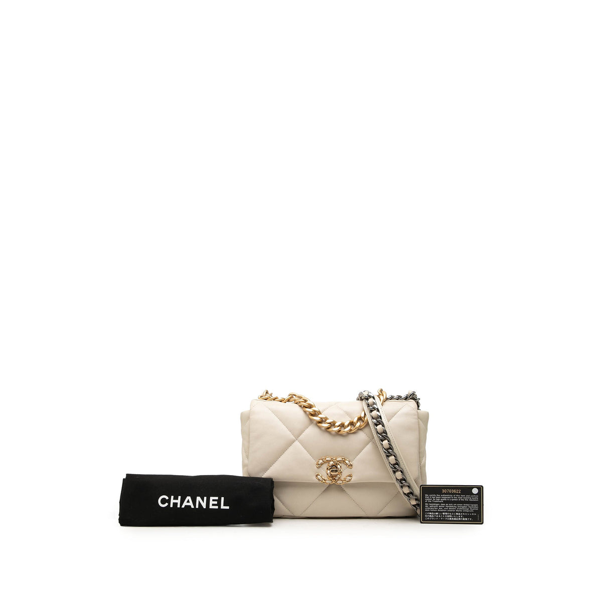 Chanel Medium Lambskin 19 Flap — Brown