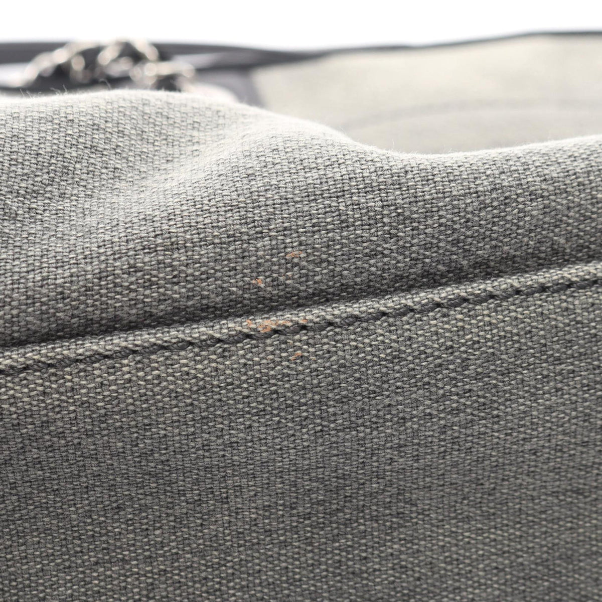 Chanel Small Canvas Deauville Tote — Gray