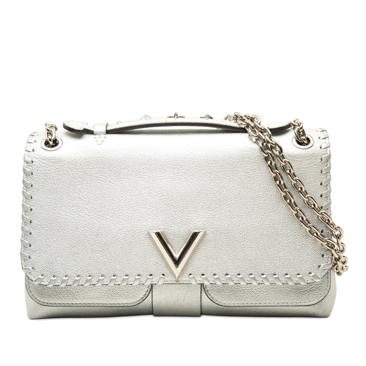 Louis Vuitton Metallic Cuir Plume Ecume Very Chain Bag