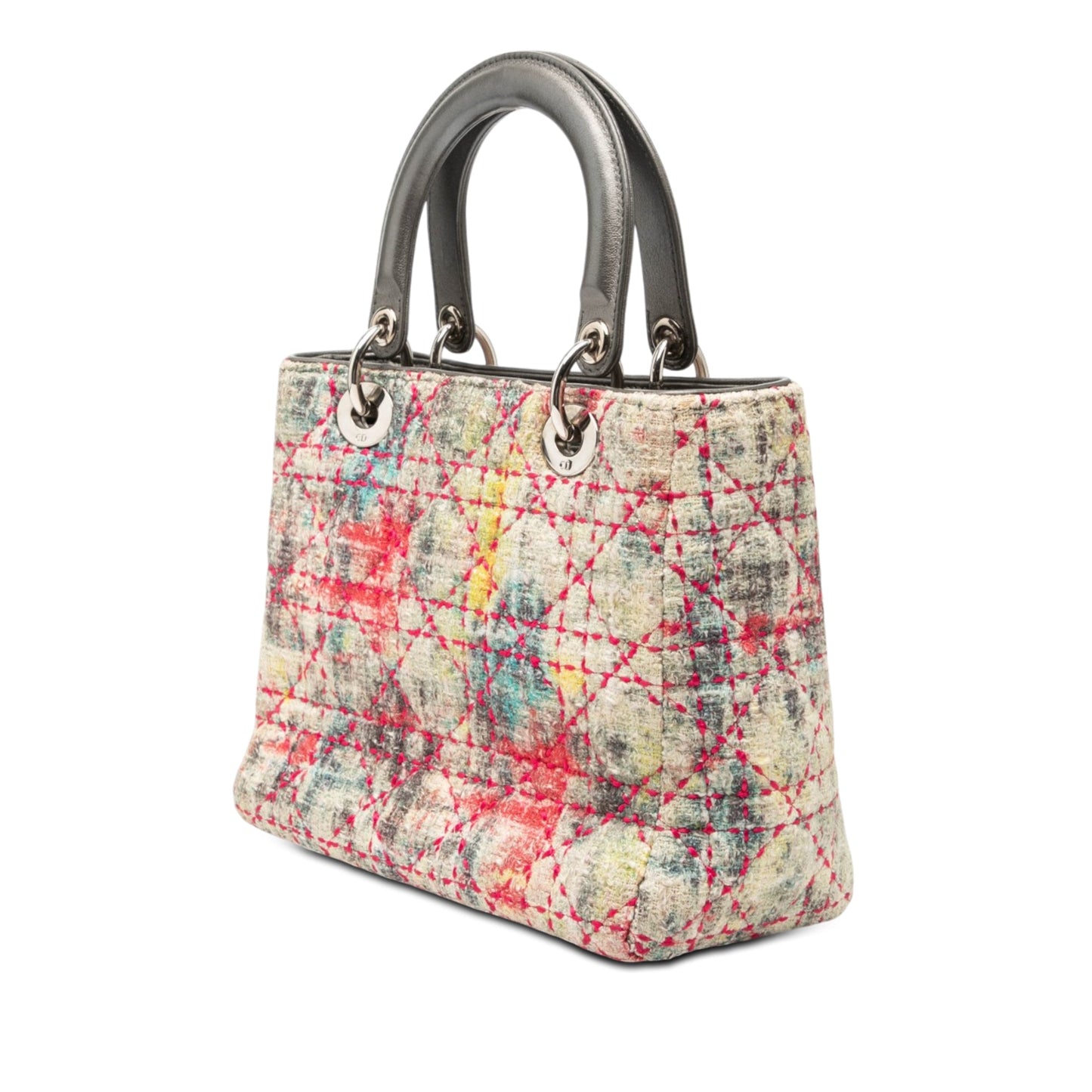 Dior Medium Multicolor Tweed Cannage Lady Dior
