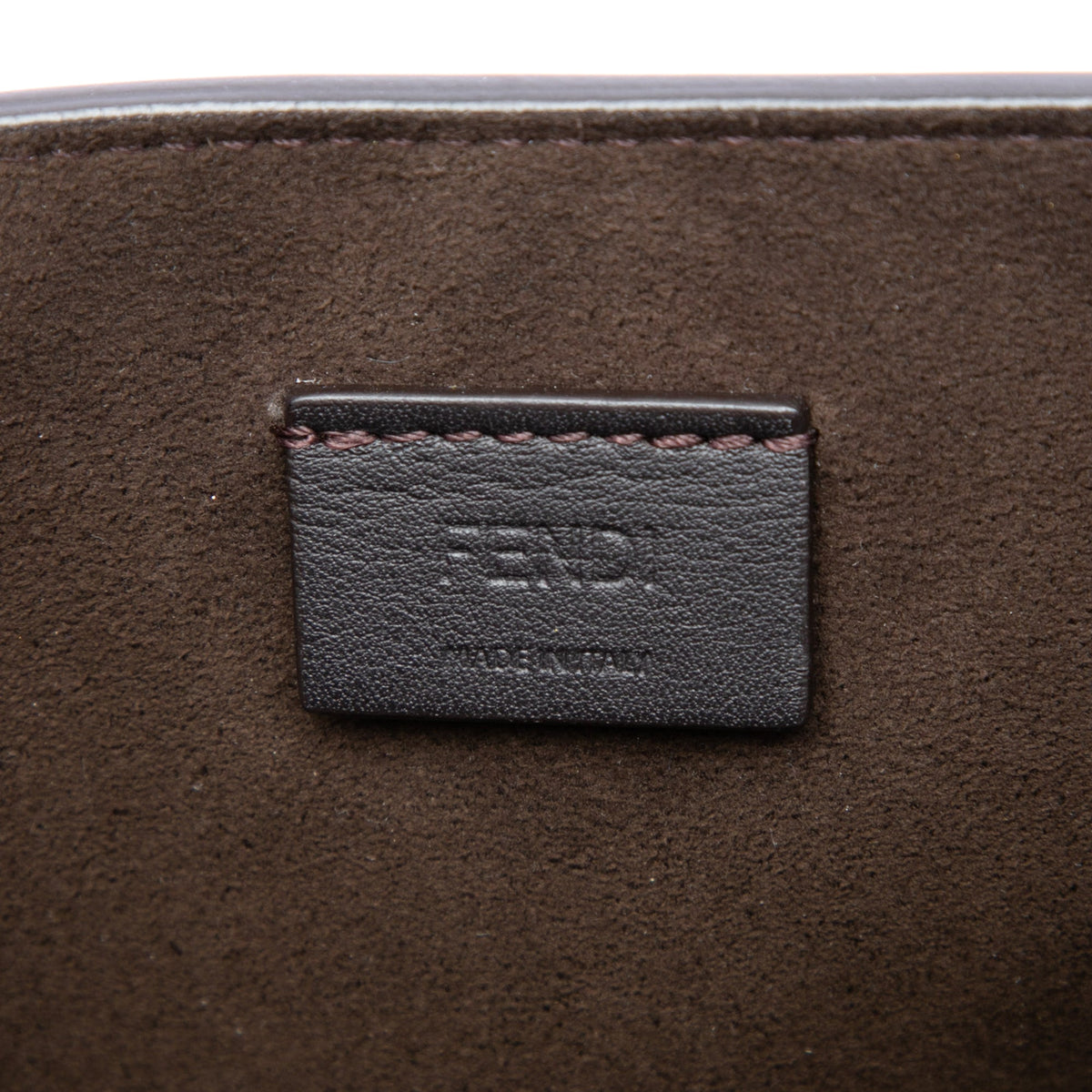 Fendi Leather Crystal Fab Crossbody