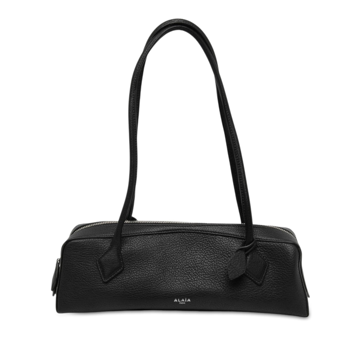 ALAÏA Medium Goatskin Le Teckel Shoulder Bag — Black