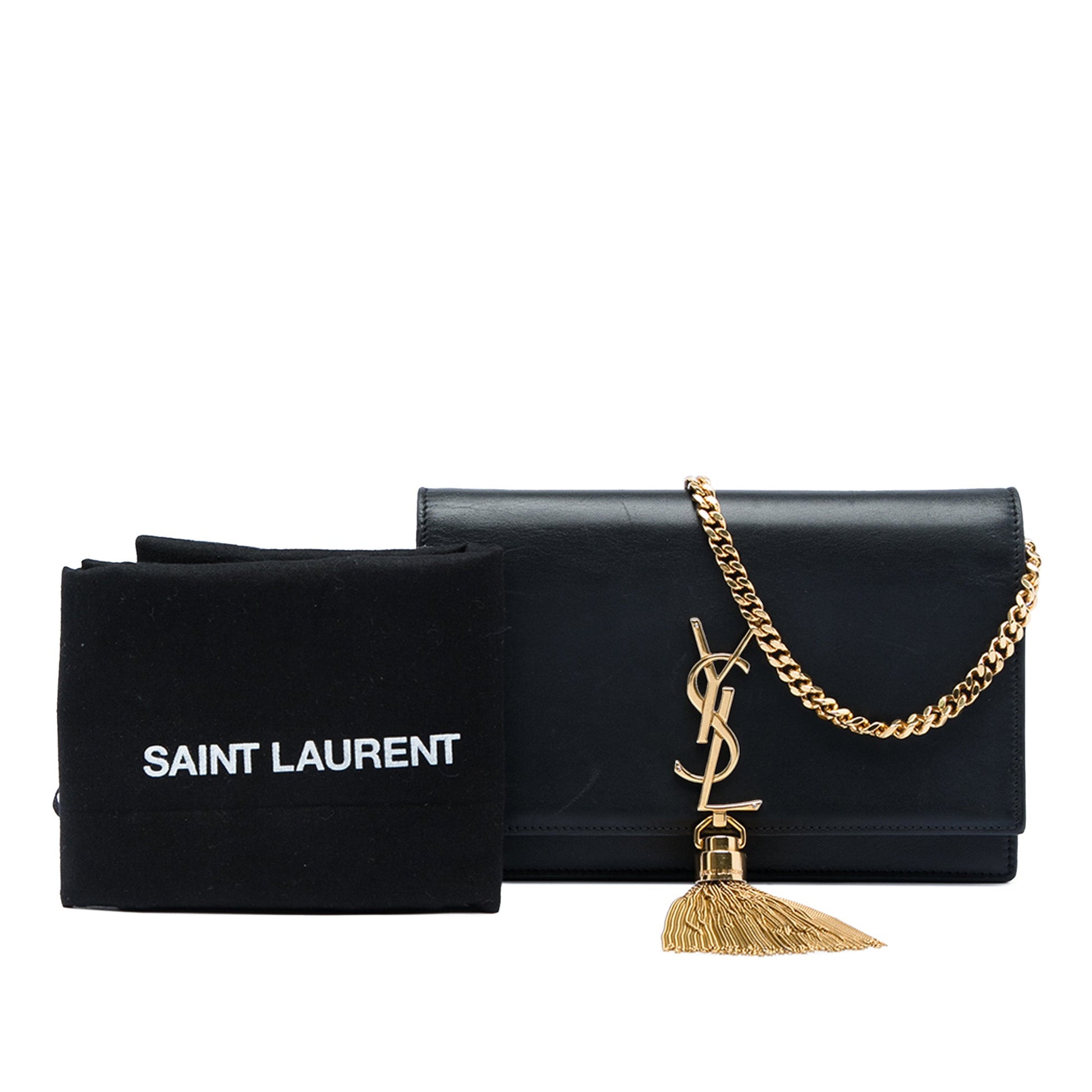 Saint Laurent Small Smooth Calfskin Monogram Kate Tassel Crossbody