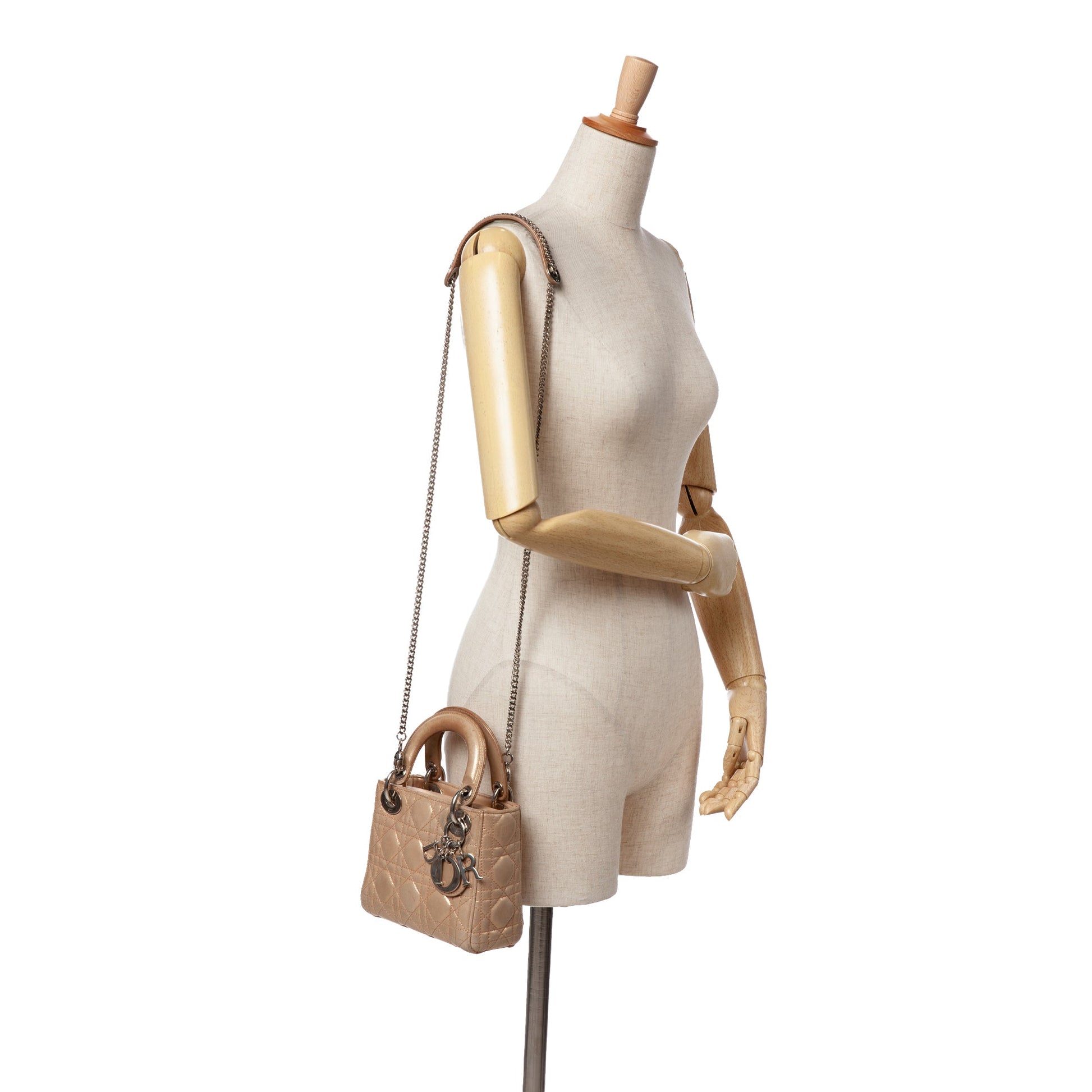 Dior Mini Iridescent Lambskin Cannage Lady Dior