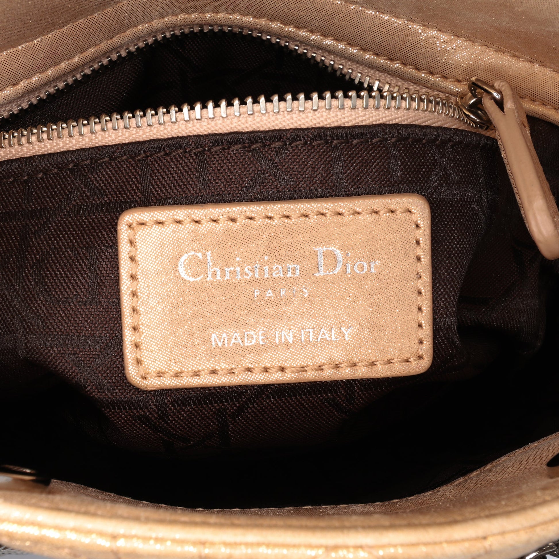 Dior Mini Iridescent Lambskin Cannage Lady Dior