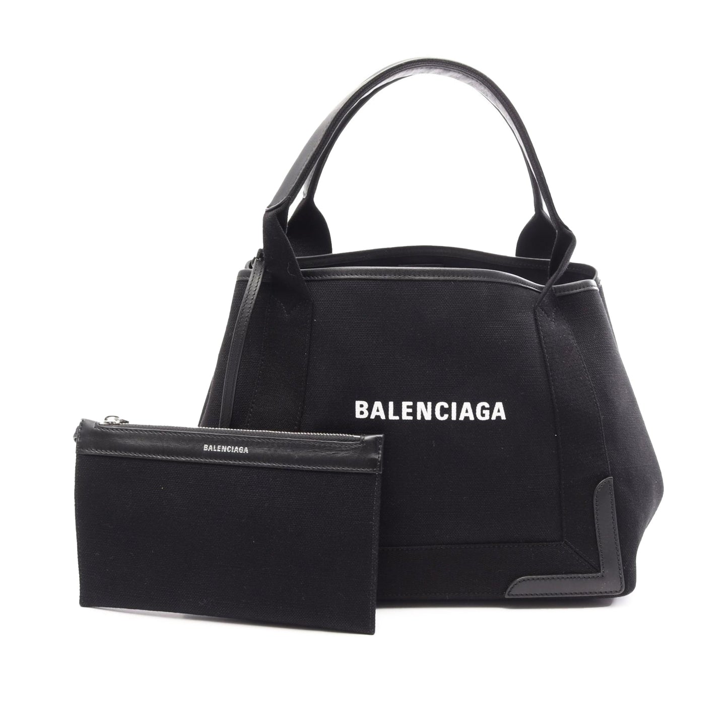 Balenciaga Canvas Navy Cabas Tote S