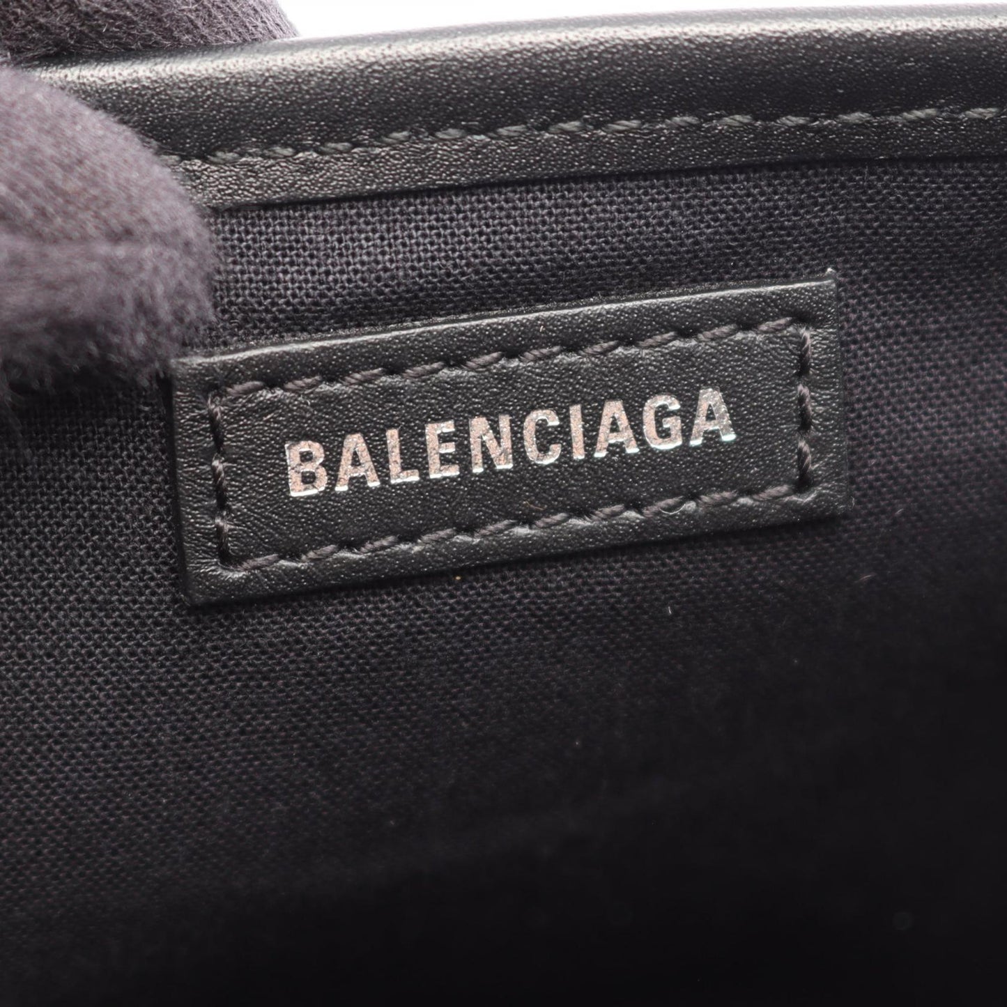 Balenciaga Canvas Navy Cabas Tote S