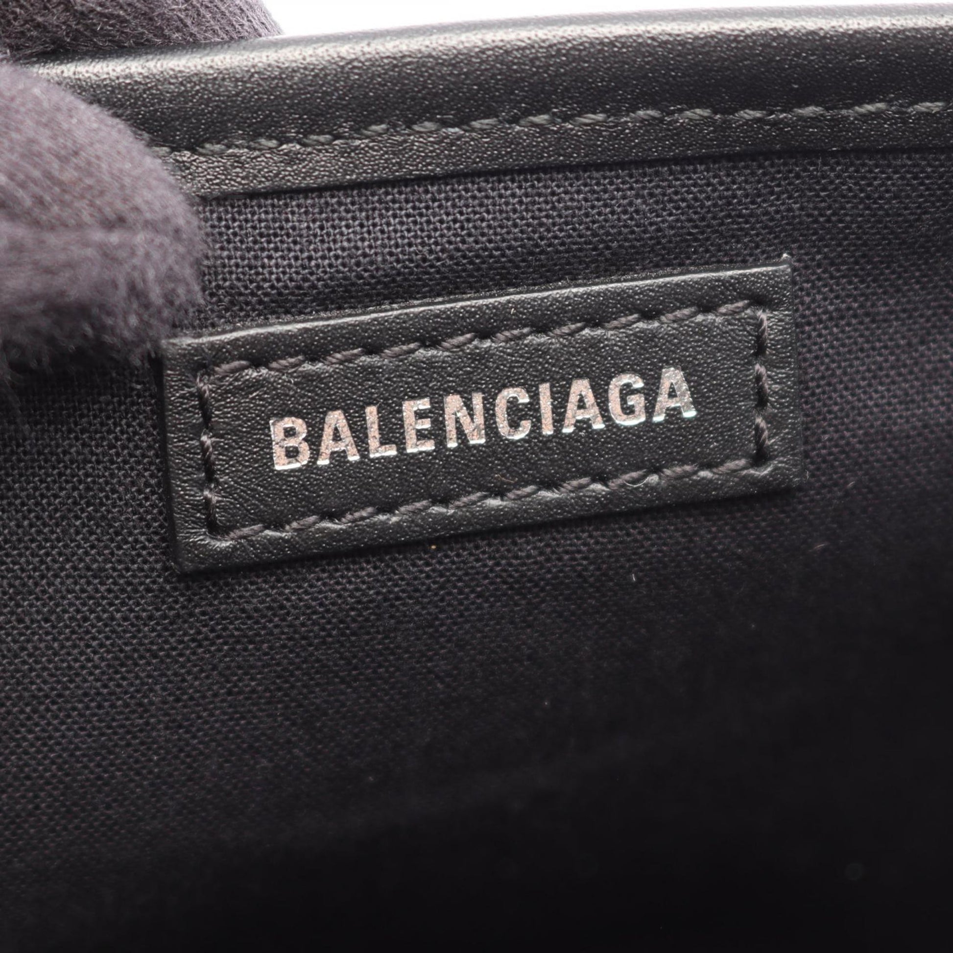 Balenciaga Canvas Navy Cabas Tote S