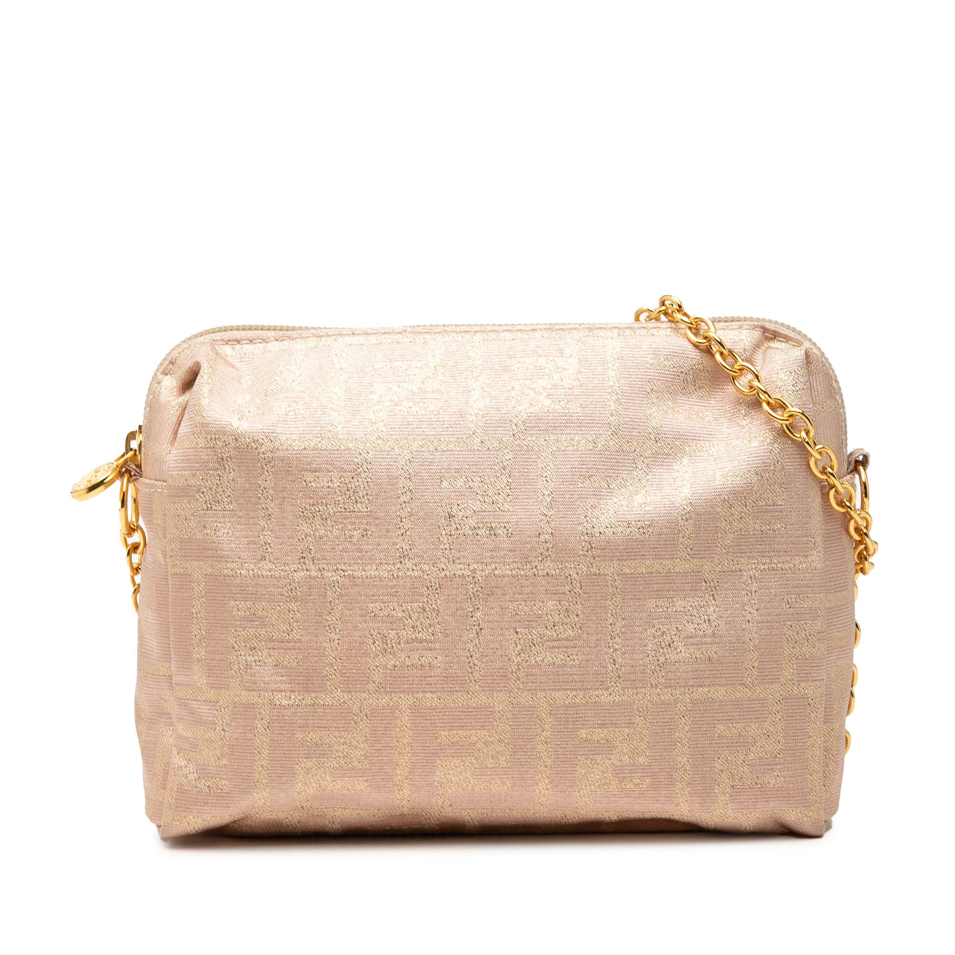 Fendi Zucca Canvas Chain Shoulder Bag
