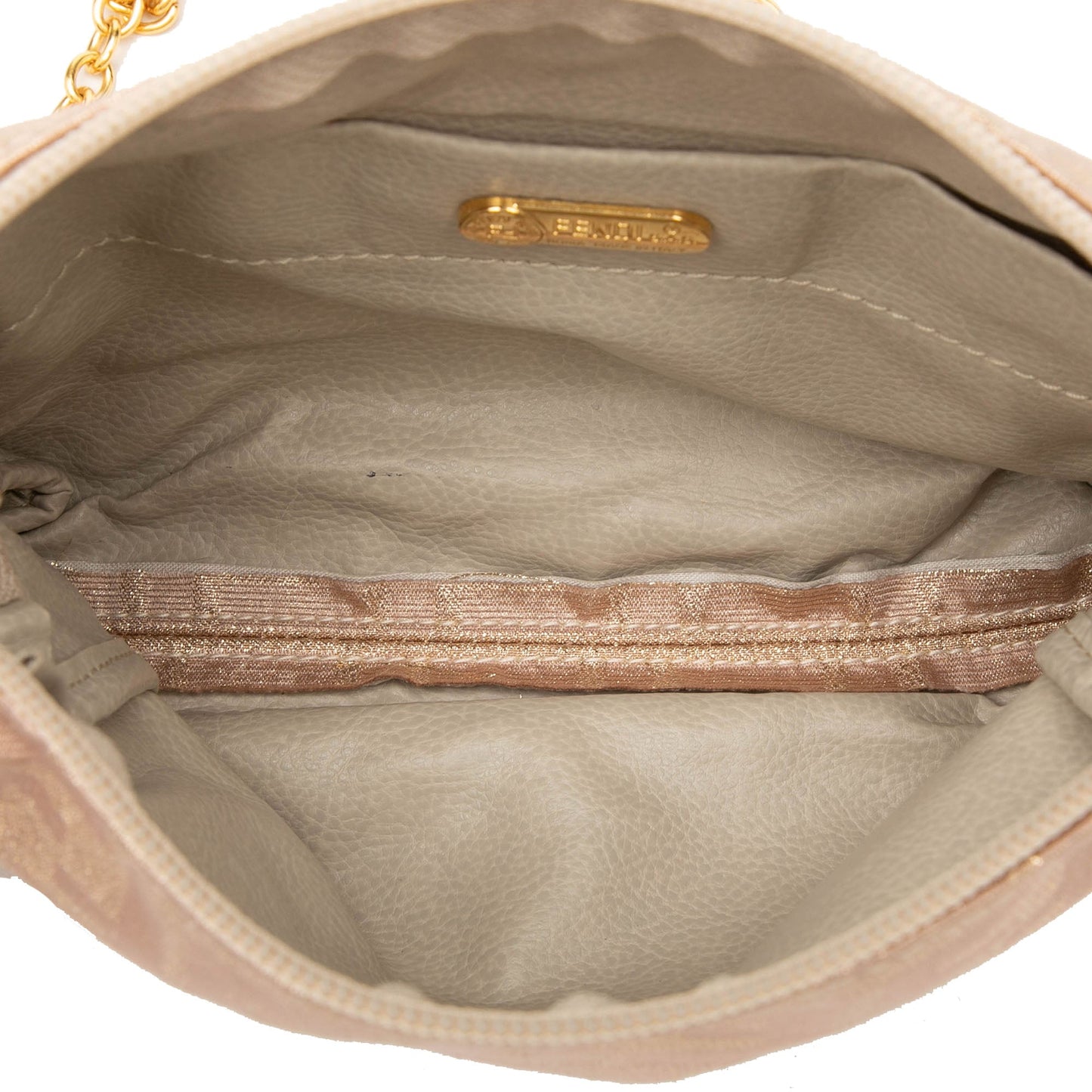Fendi Zucca Canvas Chain Shoulder Bag