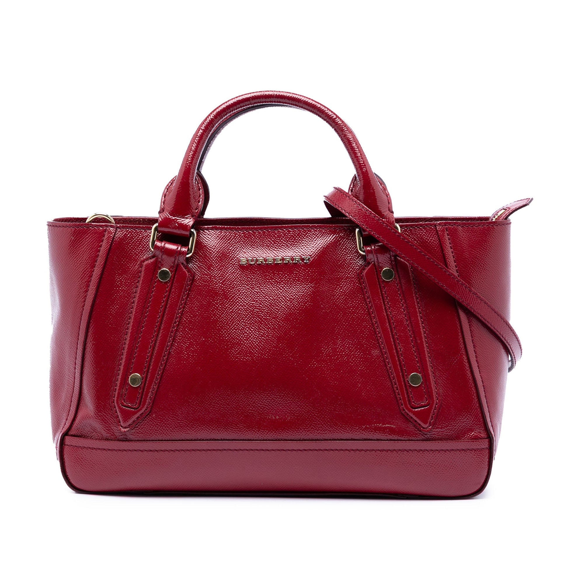 Burberry Patent Somerford Convertible Tote