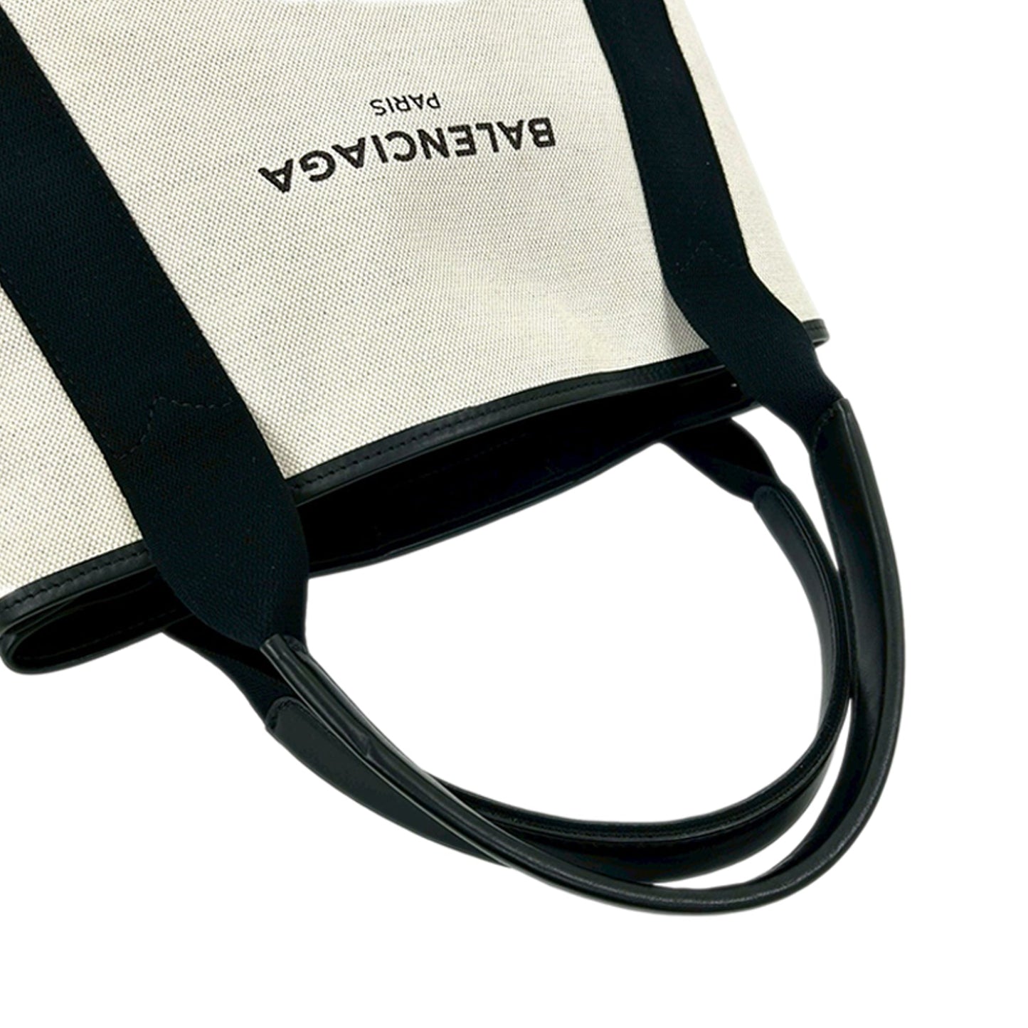 Balenciaga Canvas Navy Cabas Tote S
