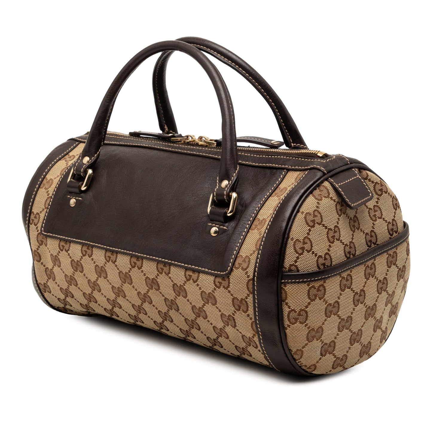 Gucci GG Canvas Trophy Boston Bag