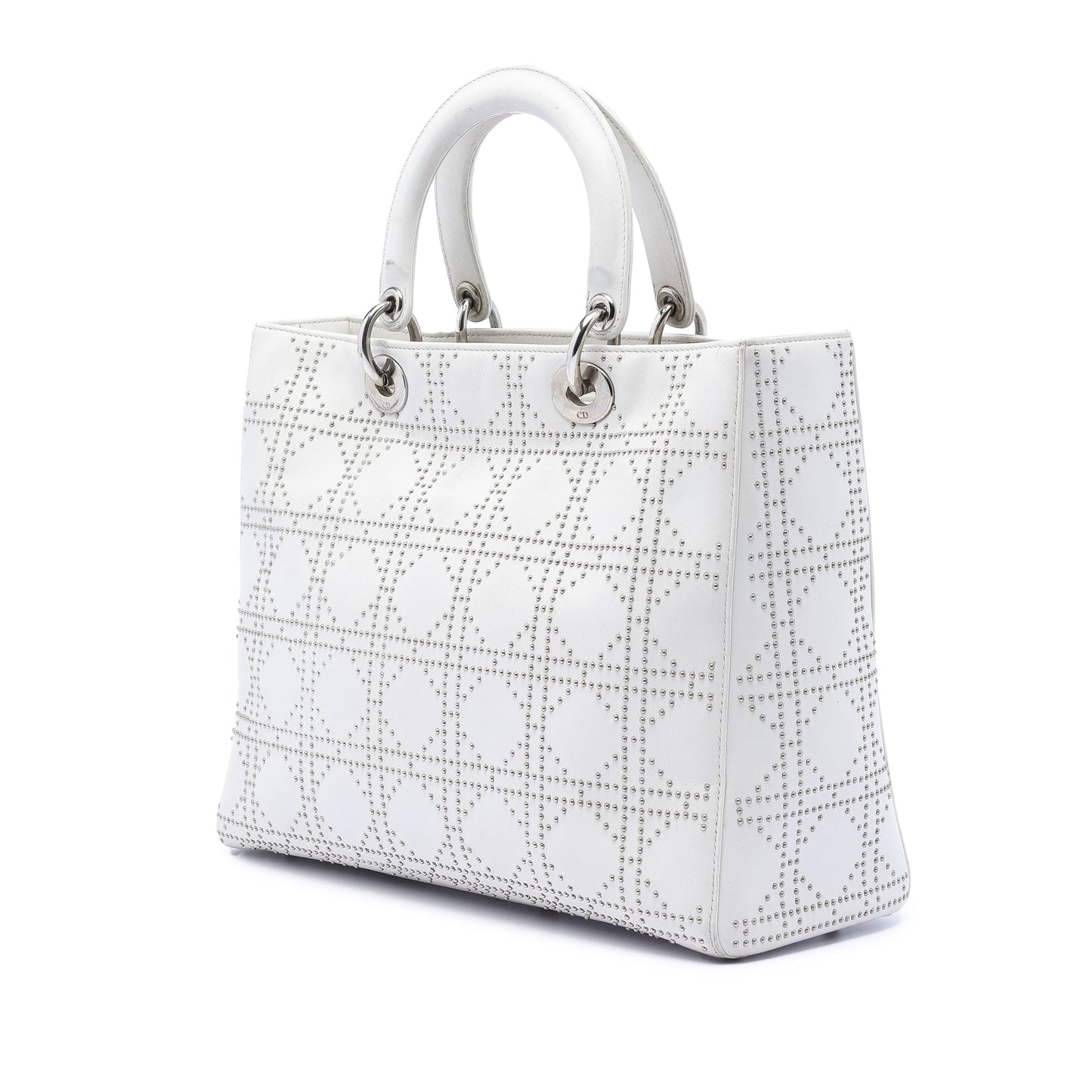 Dior Large Calfskin Cannage Studded Lady Dior