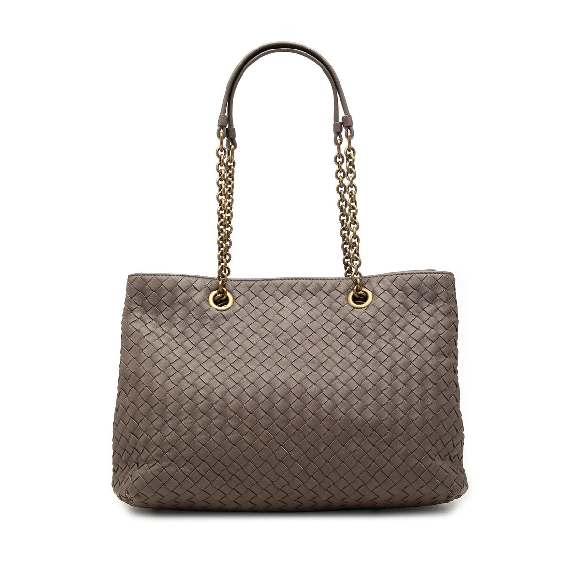 Bottega Veneta Medium Nappa Intrecciato Double Chain Tote