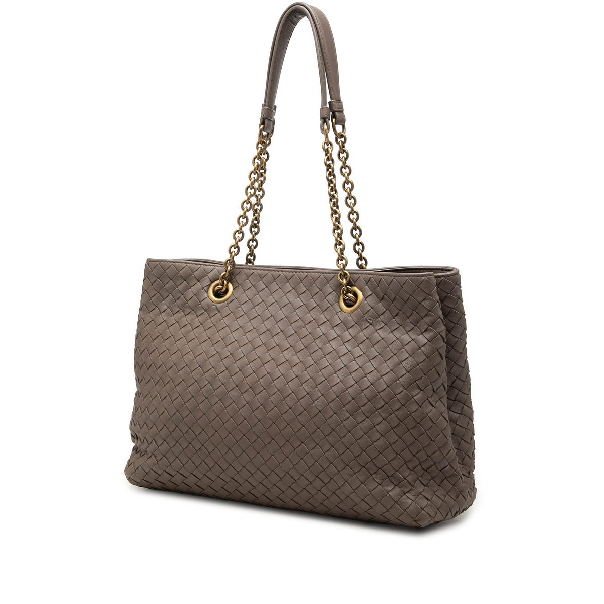 Bottega Veneta Medium Nappa Intrecciato Double Chain Tote