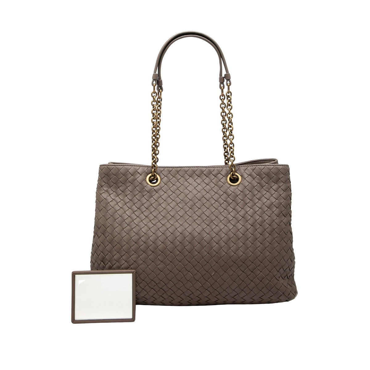 Bottega Veneta Medium Nappa Intrecciato Double Chain Tote