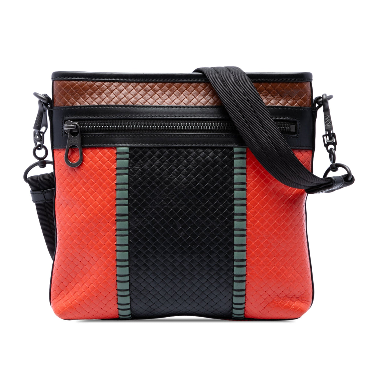 Bottega Veneta Tricolor Nappa Intrecciato Crossbody
