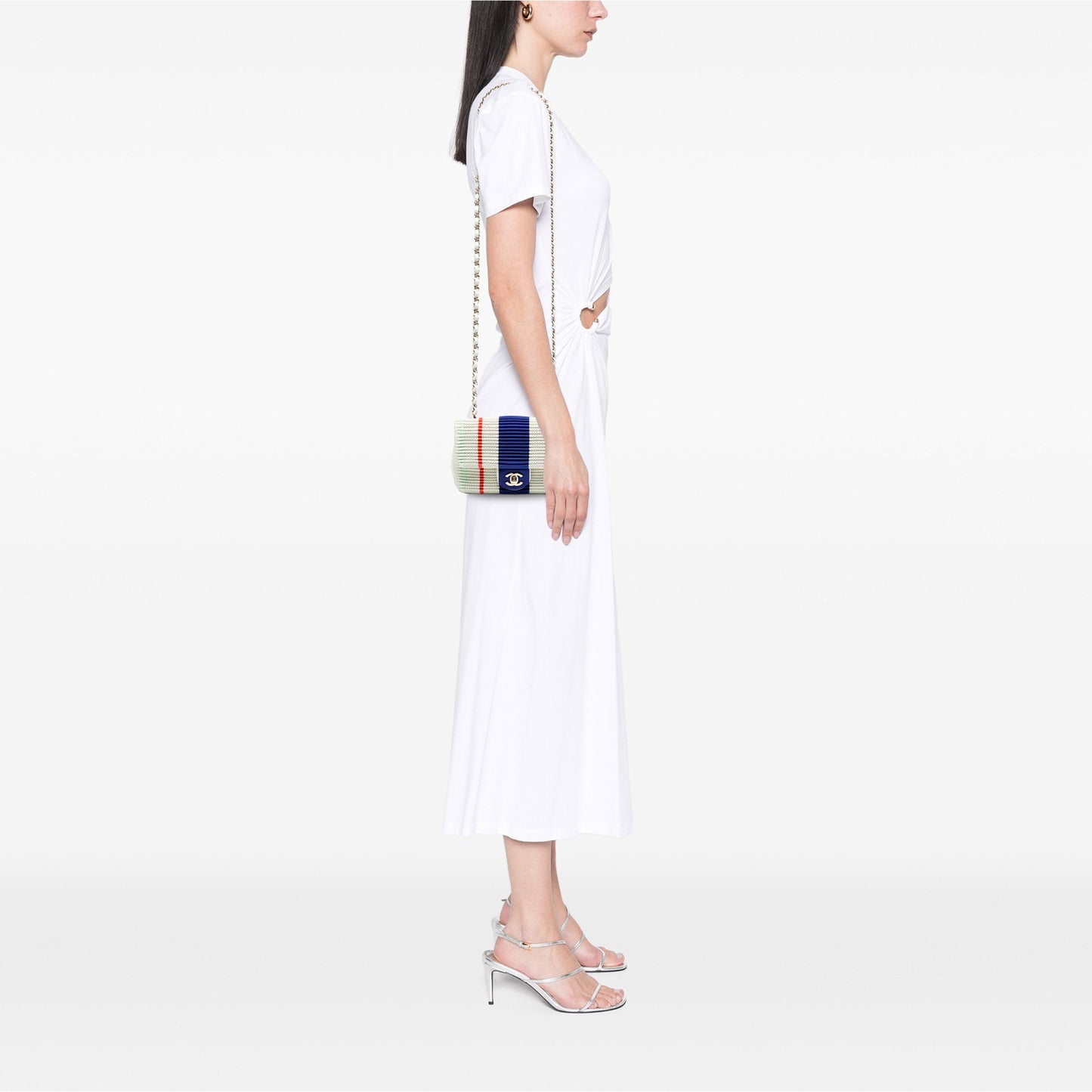 Chanel New Mini Pleated Perforated Lambskin Single Flap