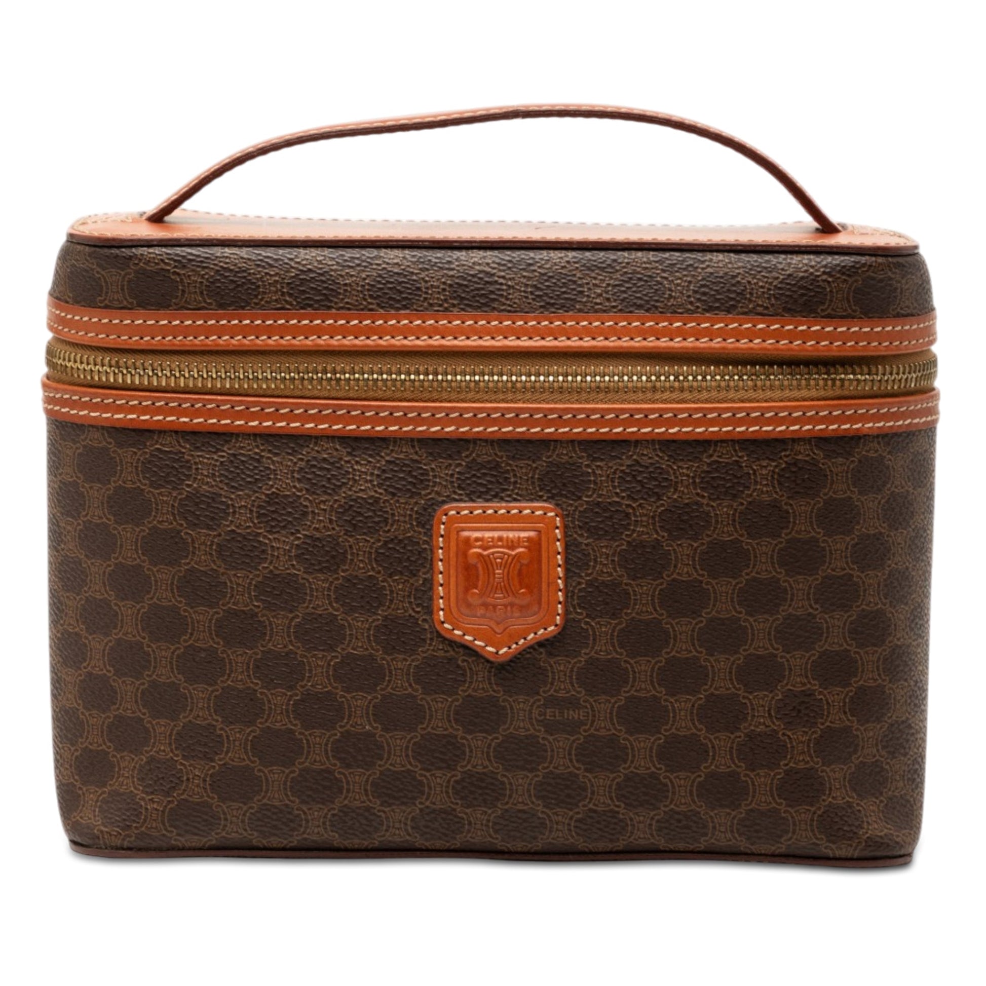 Celine Macadam Coated Canvas Vanity Bag