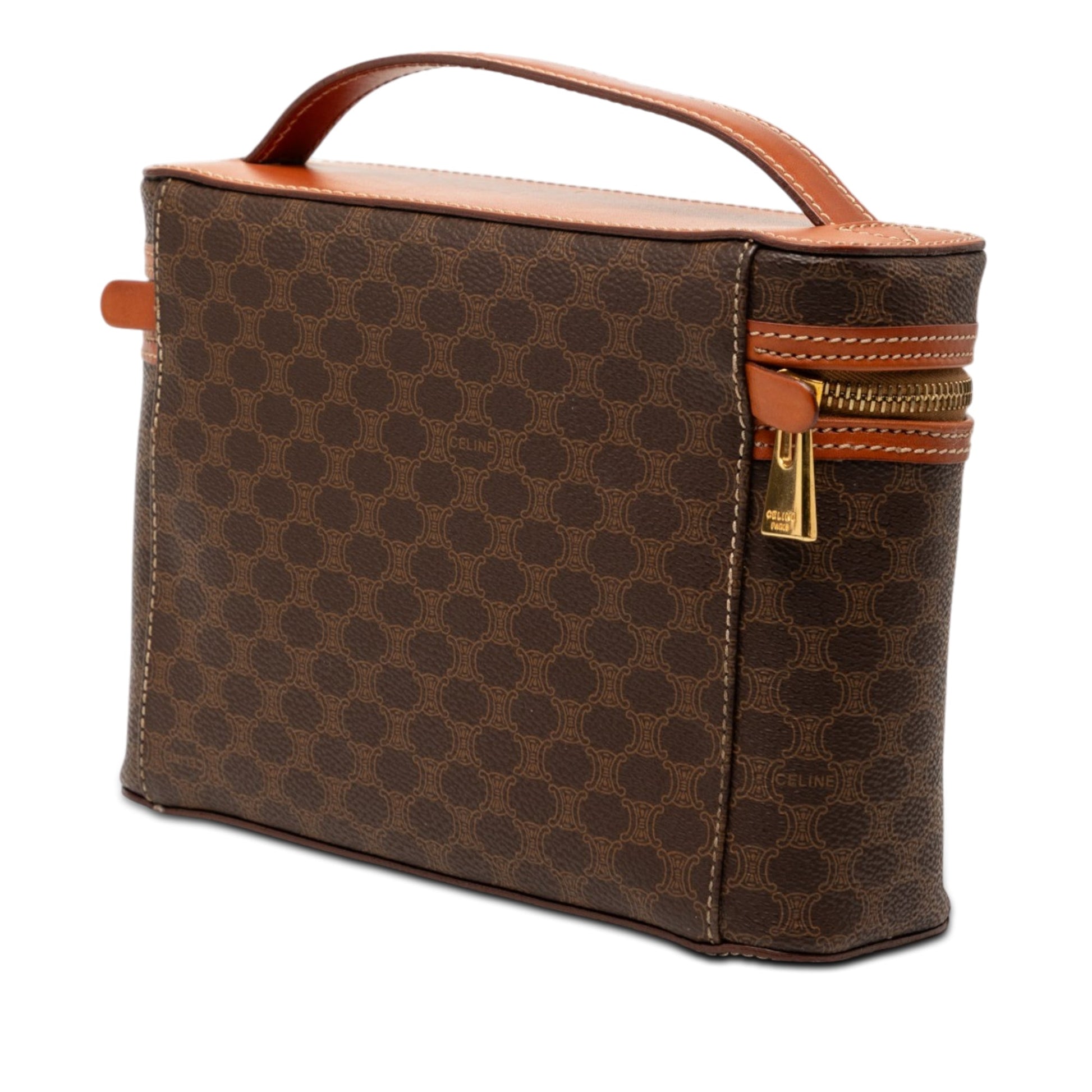 Celine Macadam Coated Canvas Vanity Bag