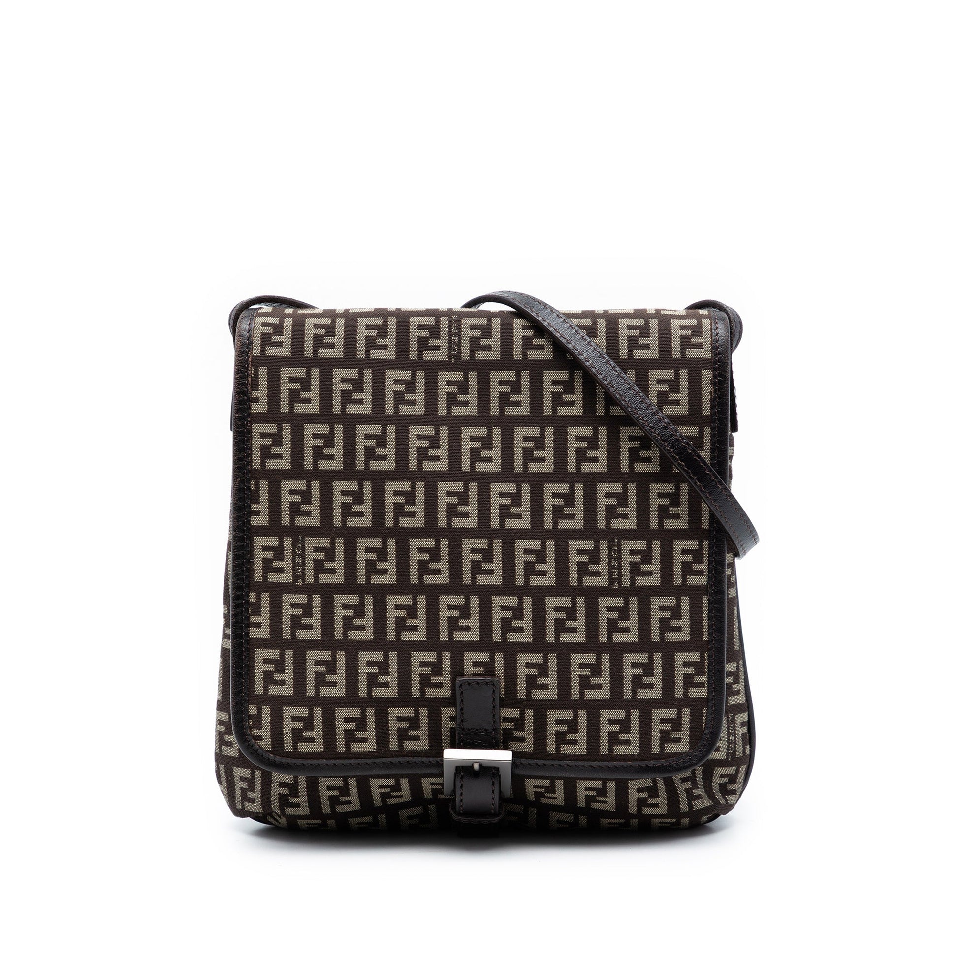 Fendi Zucchino Canvas Flap Crossbody