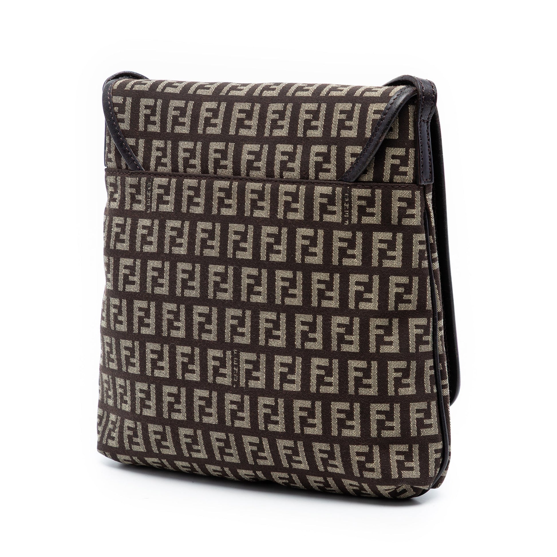 Fendi Zucchino Canvas Flap Crossbody
