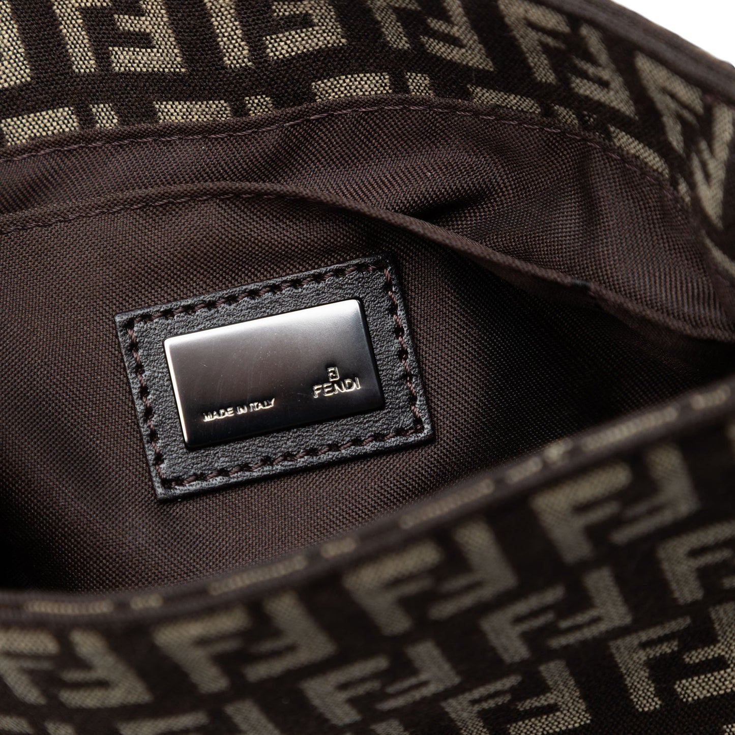 Fendi Zucchino Canvas Flap Crossbody
