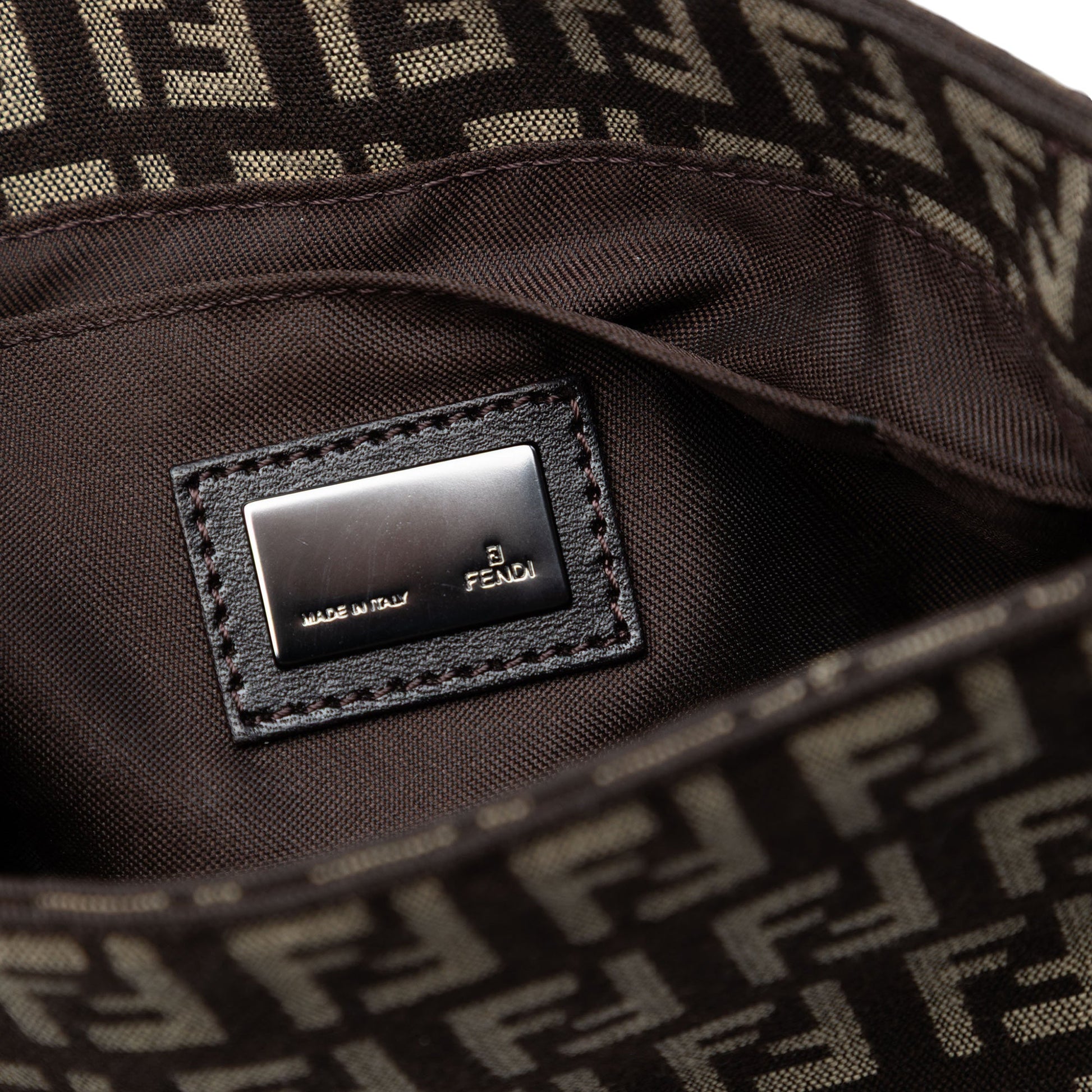 Fendi Zucchino Canvas Flap Crossbody
