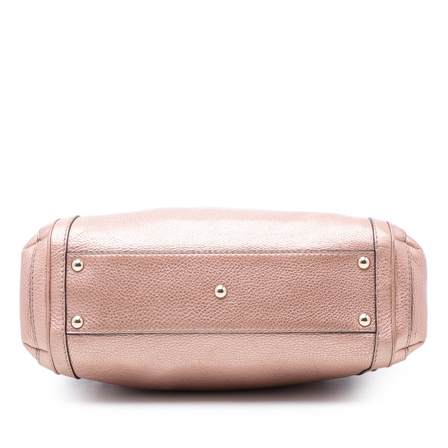 Gucci Metallic Pebbled Calfskin Bella Satchel