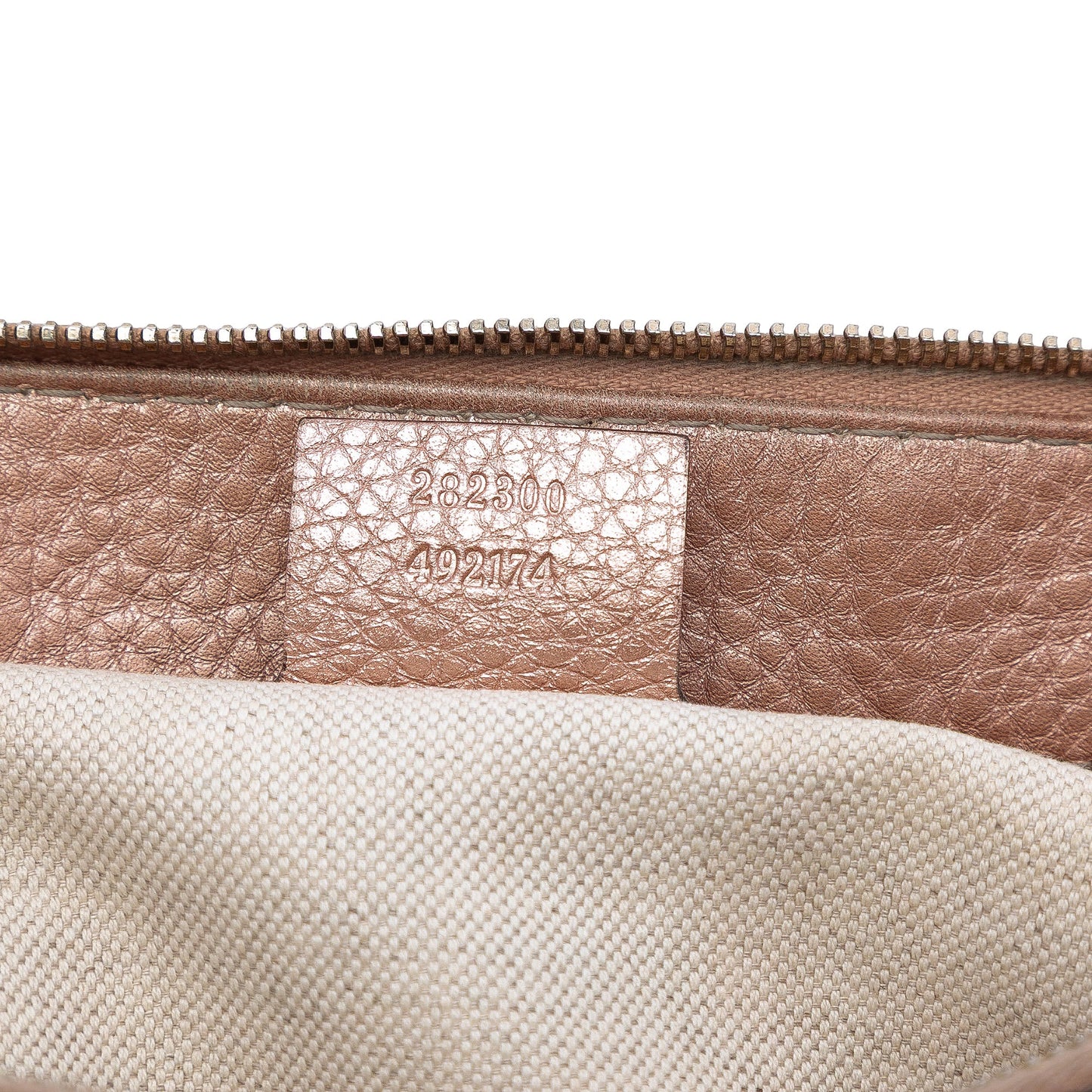 Gucci Metallic Pebbled Calfskin Bella Satchel