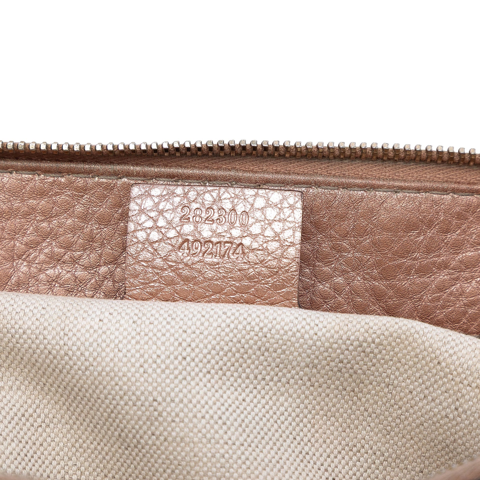 Gucci Metallic Pebbled Calfskin Bella Satchel