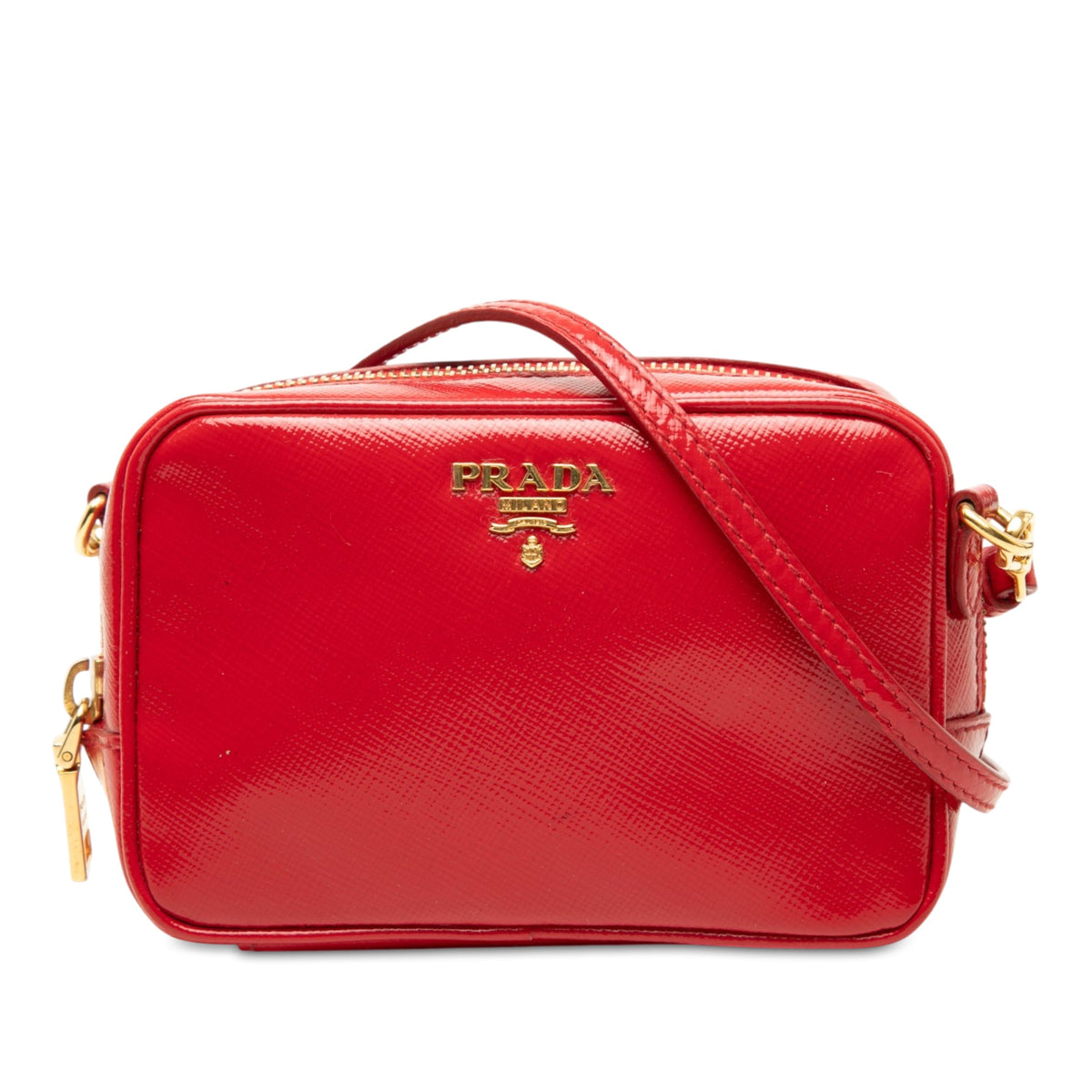 Prada Mini Saffiano Vernice Camera Bag