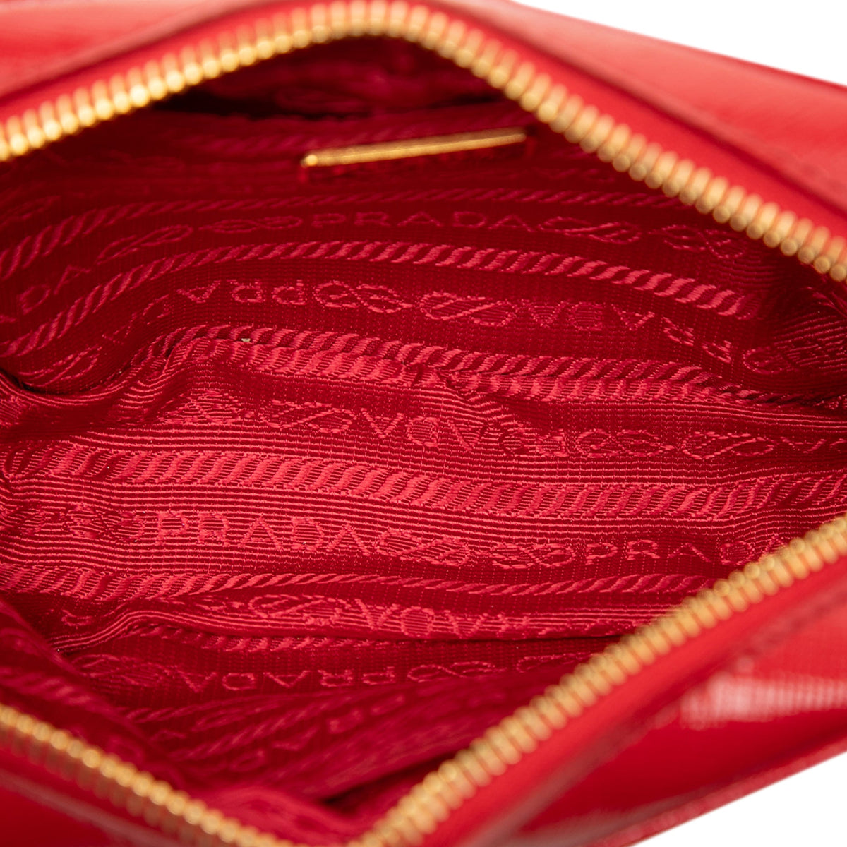 Prada Mini Saffiano Vernice Camera Bag
