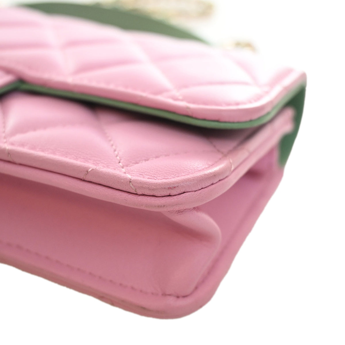 Chanel CC Quilted Lambskin Top Handle Phone Holder with Chain